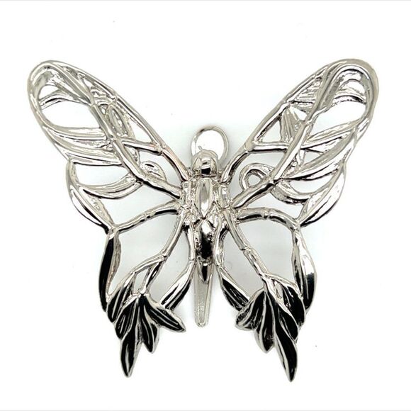 John Hardy Estate Ladies Butterfly Brooch Rhodium Plated JH8 - Picture 1 of 6